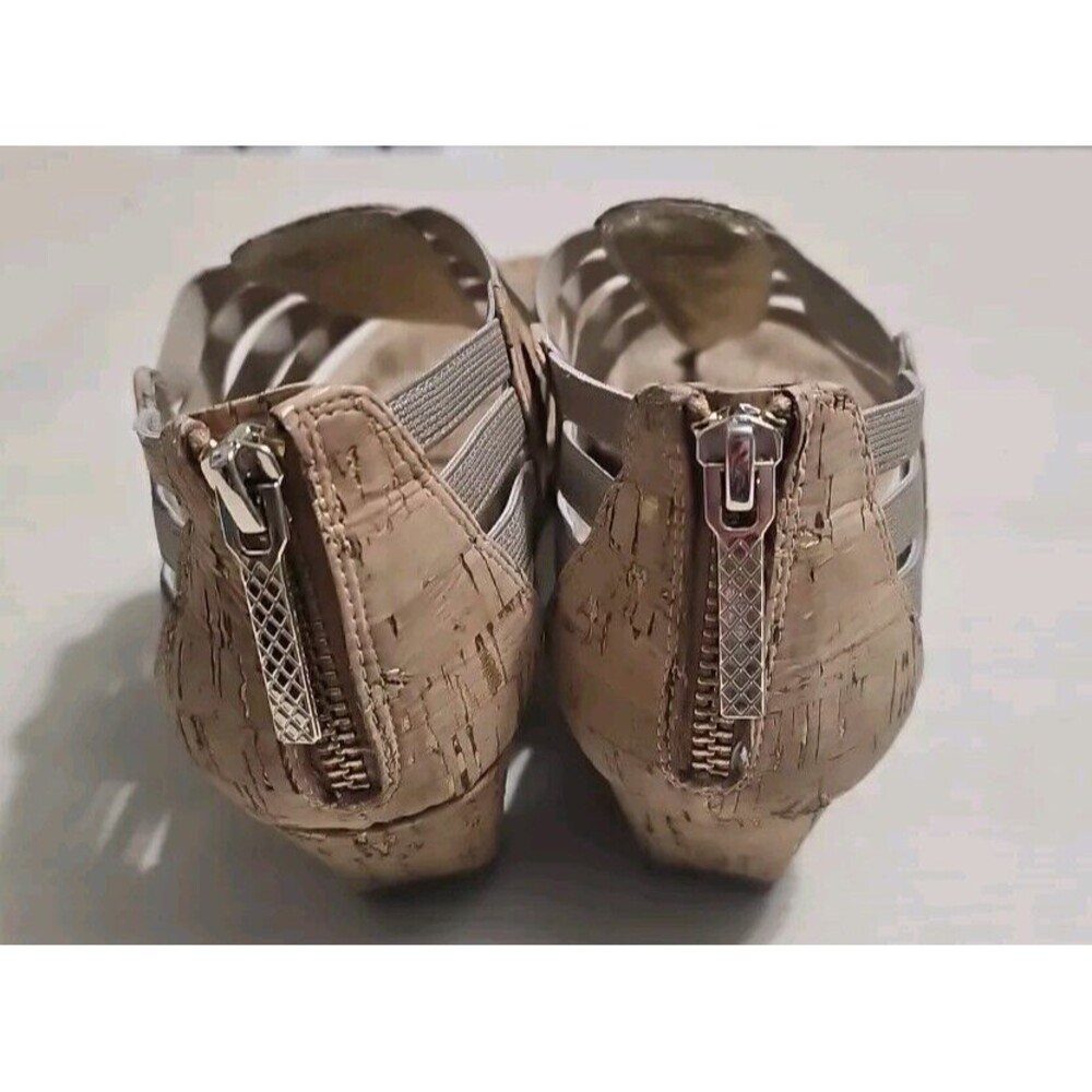 Donald Pliner Gladiator Sandals‎ Women 7.5 M Deena Tan Cork Back Zipper U18 - Picture 4 of 8